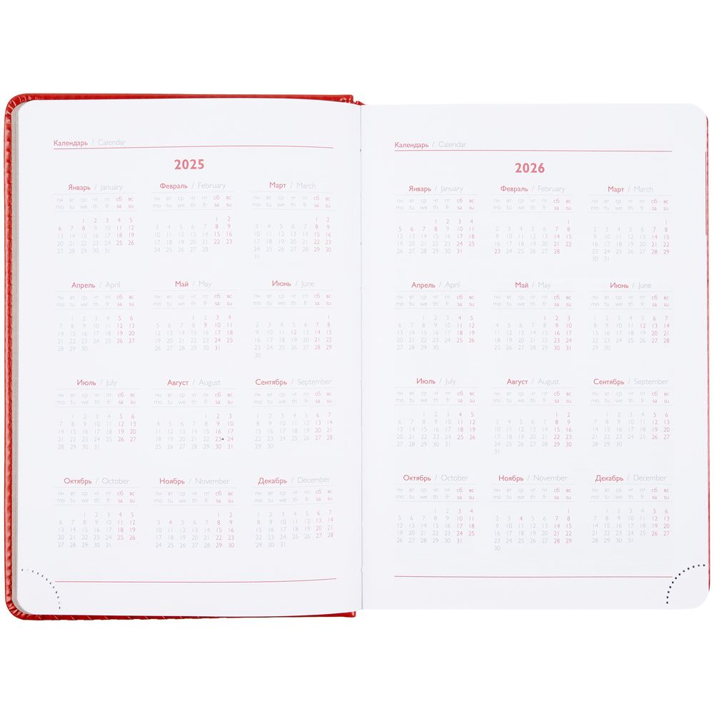 Ежедневник Faro, датированный, красный / Миниатюра WWW (1000)