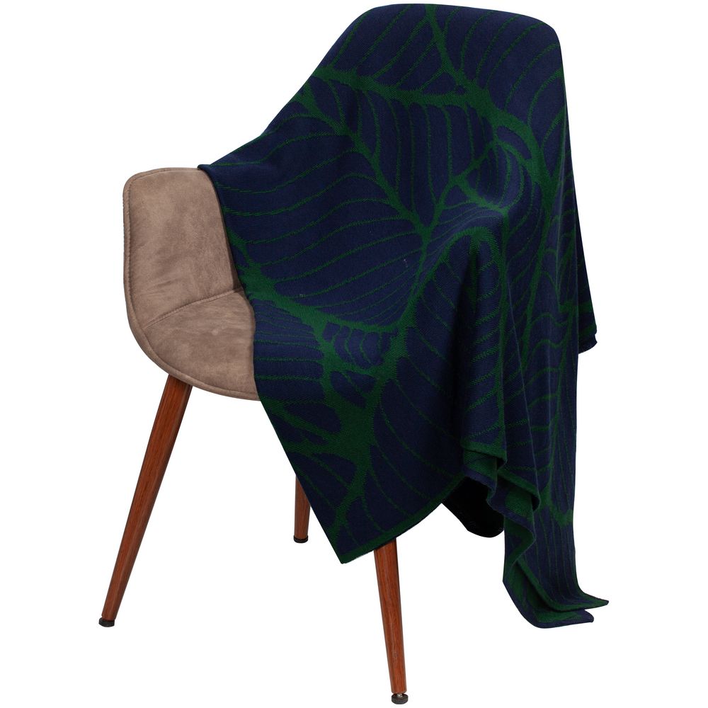 Плед In Leaf, синий с зеленым / Миниатюра WWW (1000)