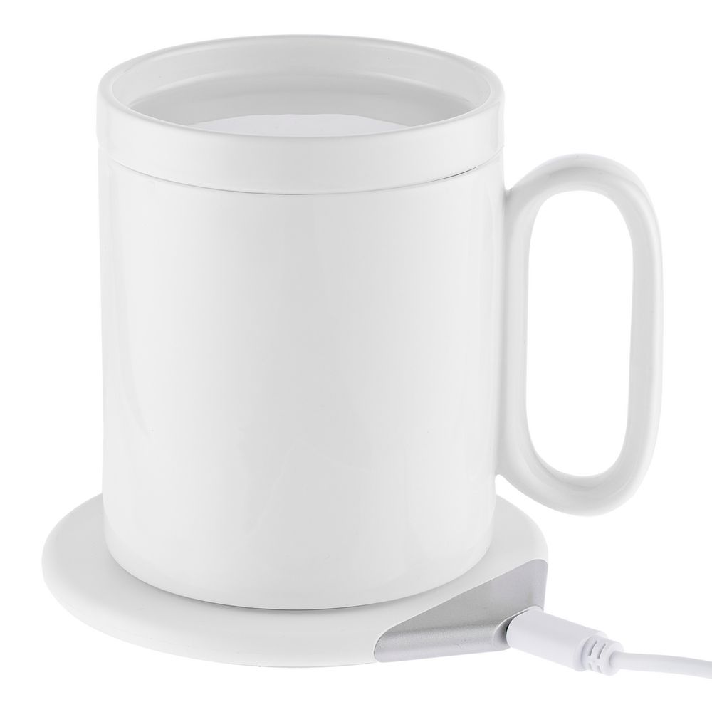 Кружка с подогревом и беспроводной зарядкой dualBase, белая / Миниатюра WWW (1000)