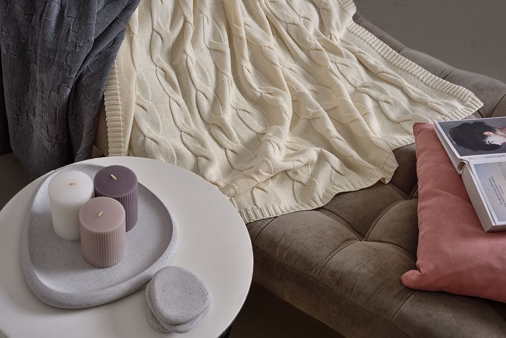 Плед Stille, молочно-белый / Миниатюра WWW (1000)