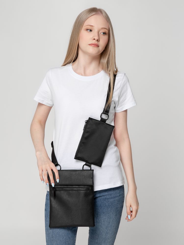 Сумка через плечо ringLink с отстегивающимся органайзером, черная / Миниатюра WWW (1000)