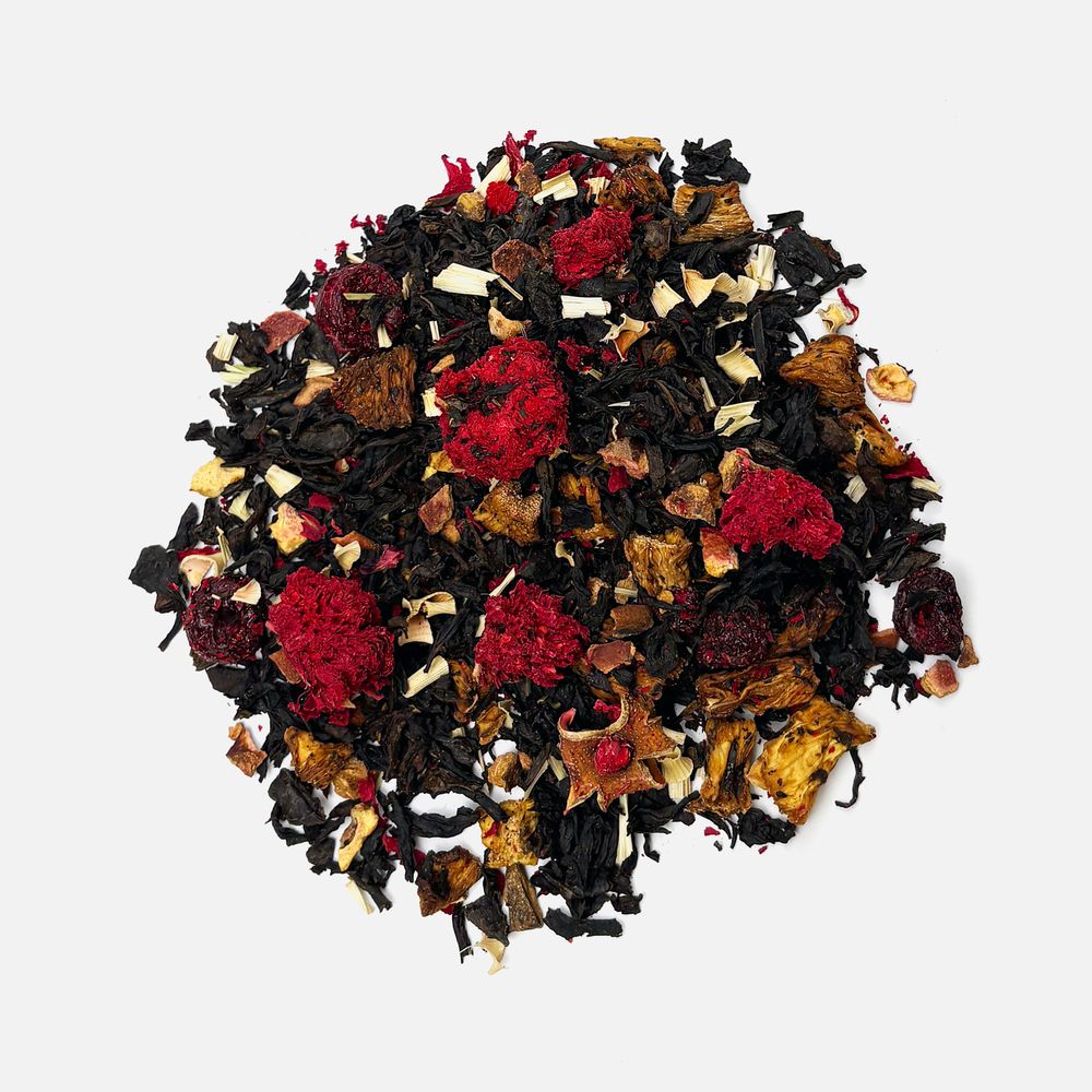 Чай «Сокочай», черный с соком ананаса с вишней, цветками и коркой граната и лемонграссом / Миниатюра WWW (1000)