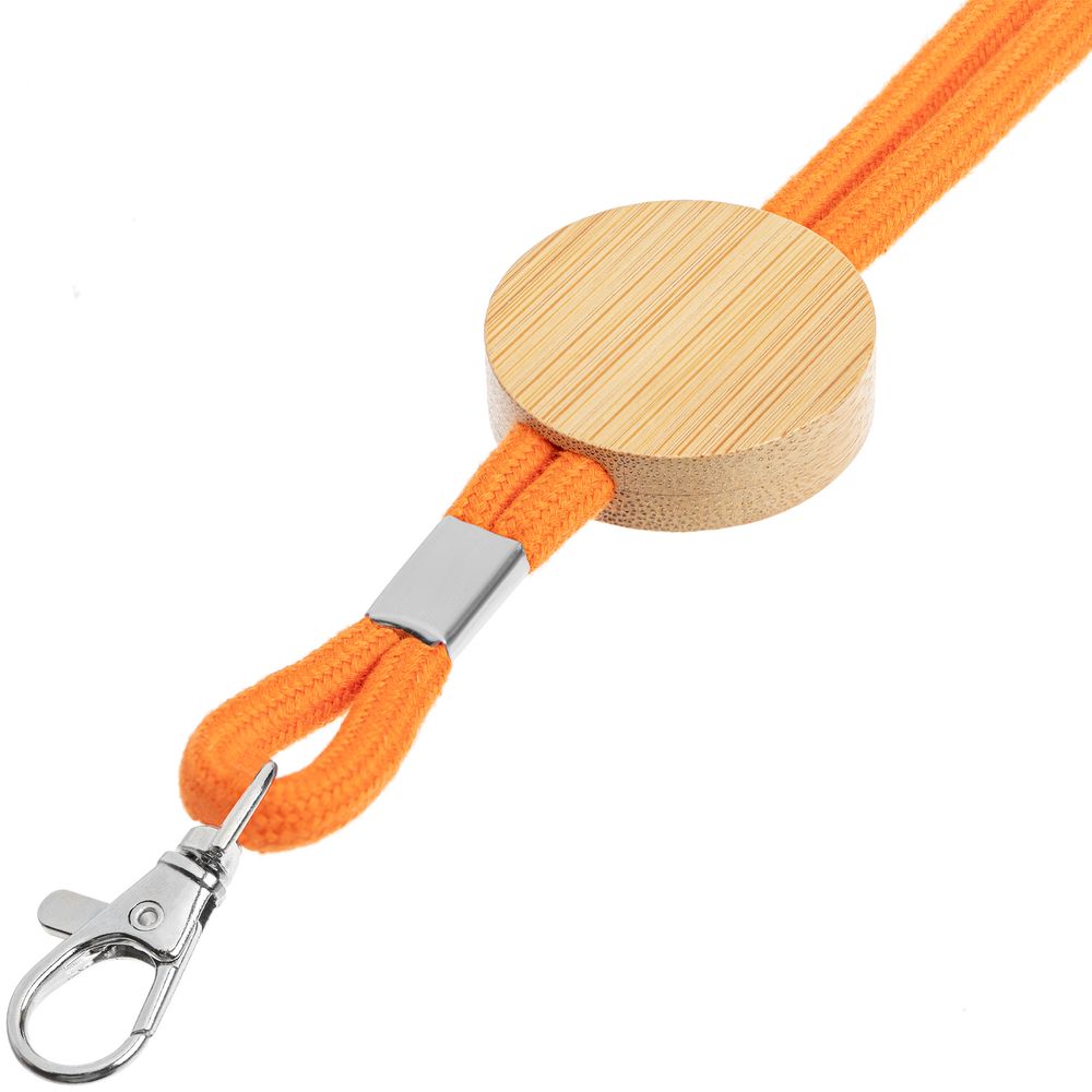 Шнурок для бейджа Tube Wood, оранжевый / Миниатюра WWW (1000)