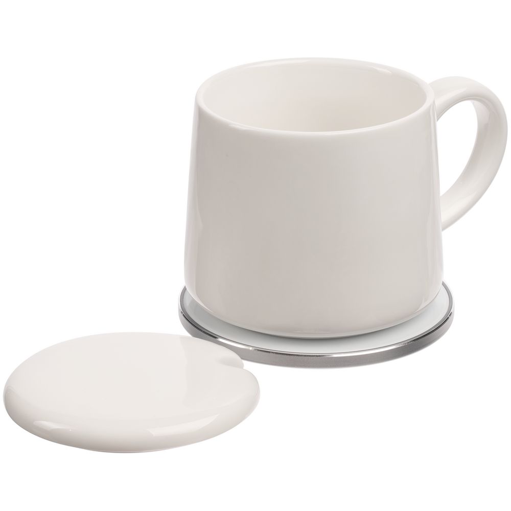 Кружка с подогревом и беспроводной зарядкой Dual Base ver. 2.0, белая / Миниатюра WWW (1000)