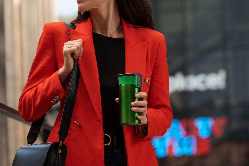 Термостакан Tralee, зеленый / Миниатюра WWW (1000)