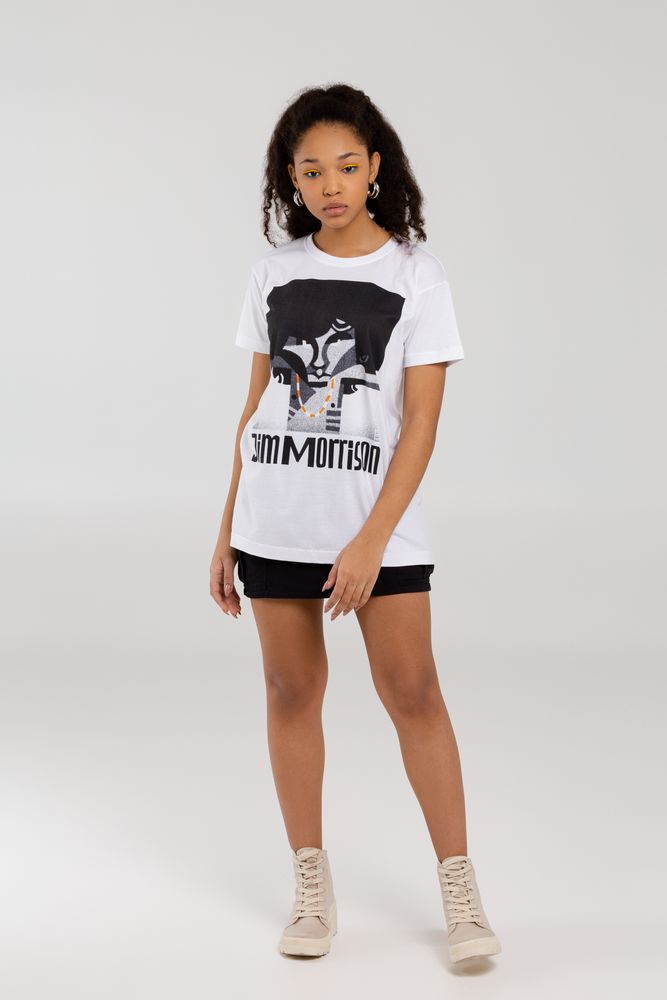 Футболка «Меламед. Jim Morrison», белая / Миниатюра WWW (1000)