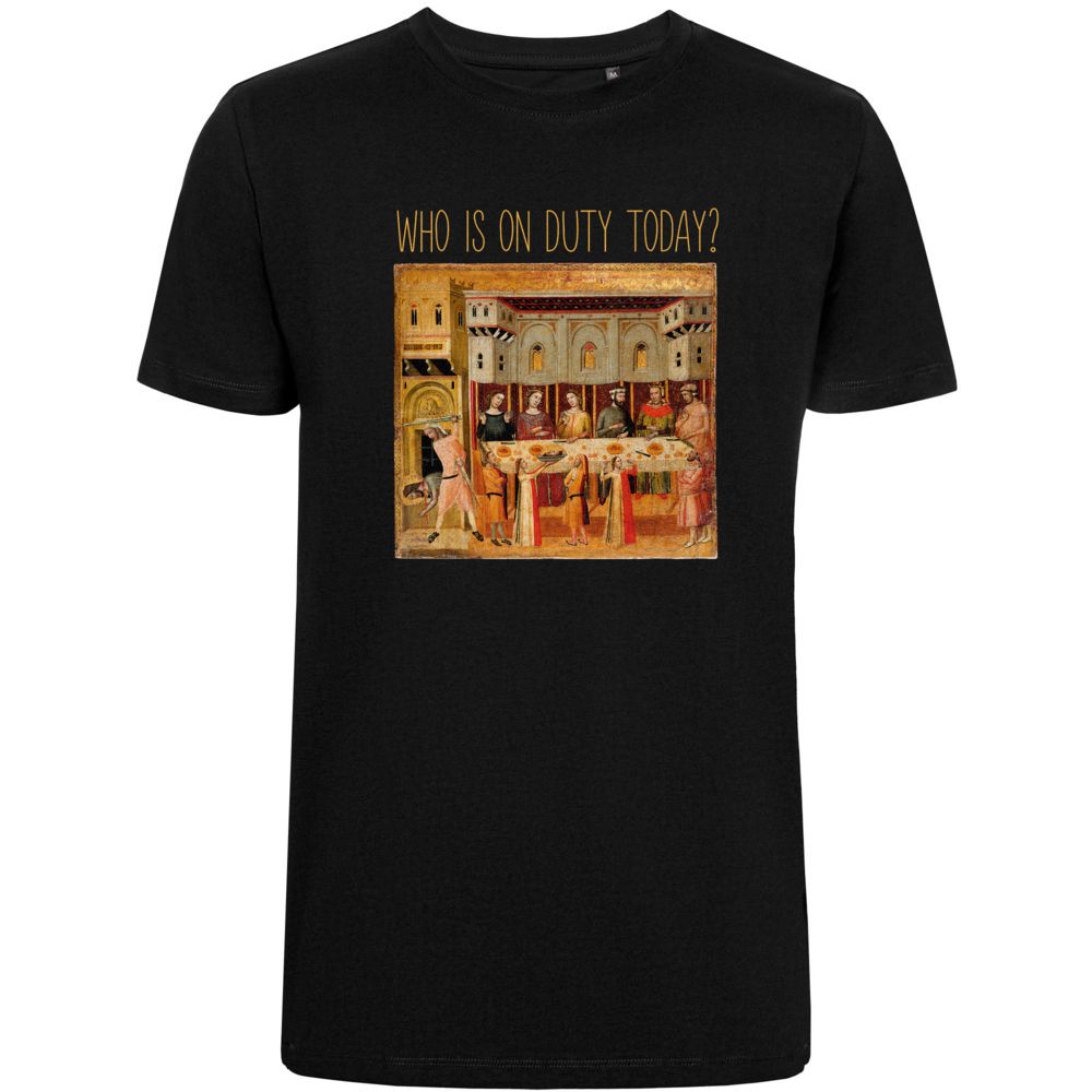 Футболка Who Is On Duty Today, черная / Миниатюра WWW (1000)