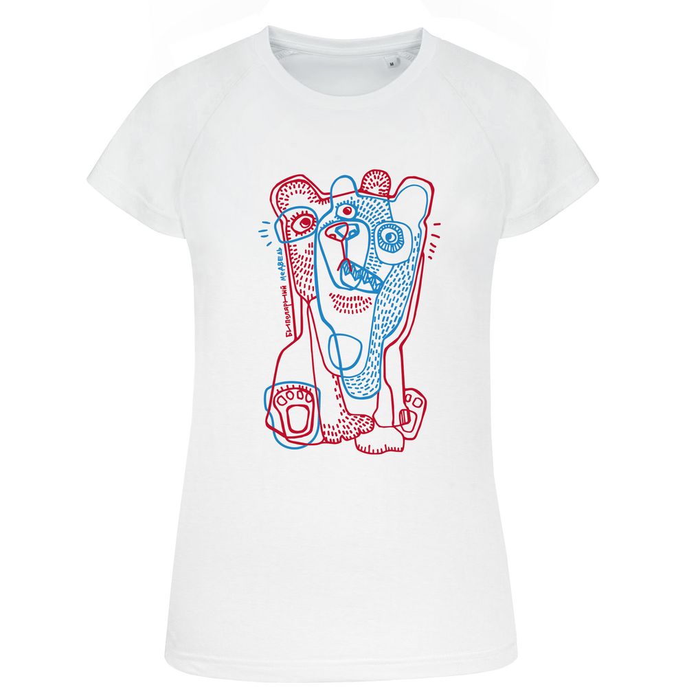 Футболка женская «Биполярный медведь», белая / Миниатюра WWW (1000)