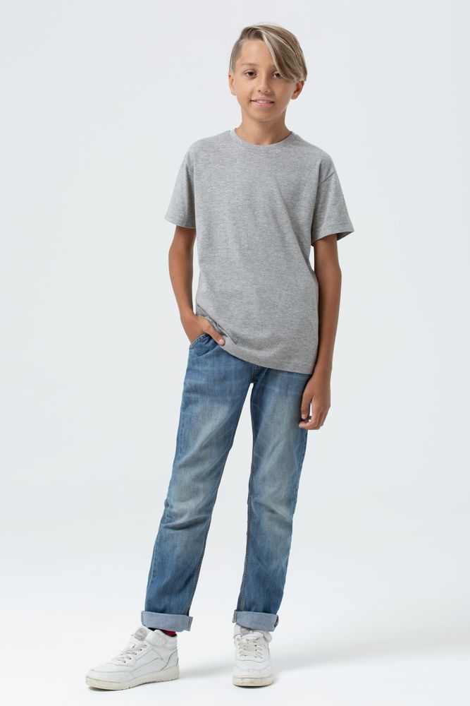 Футболка детская Regent Fit Kids, серый меланж / Миниатюра WWW (1000)