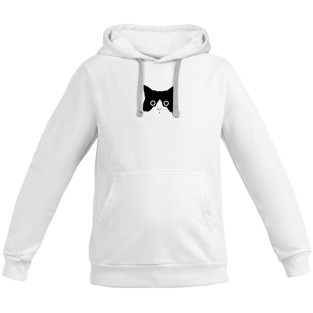 Толстовка с капюшоном детская I See You со светящимся принтом, белая / Миниатюра WWW (1000)