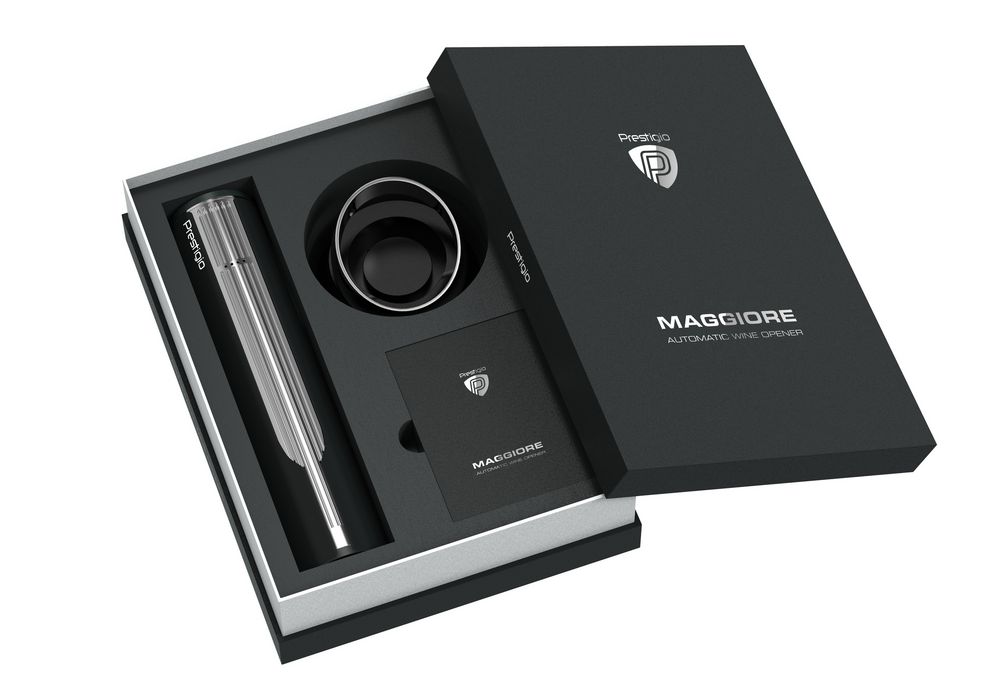 Электрический штопор Maggiore, черный с серебристым / Миниатюра WWW (1000)