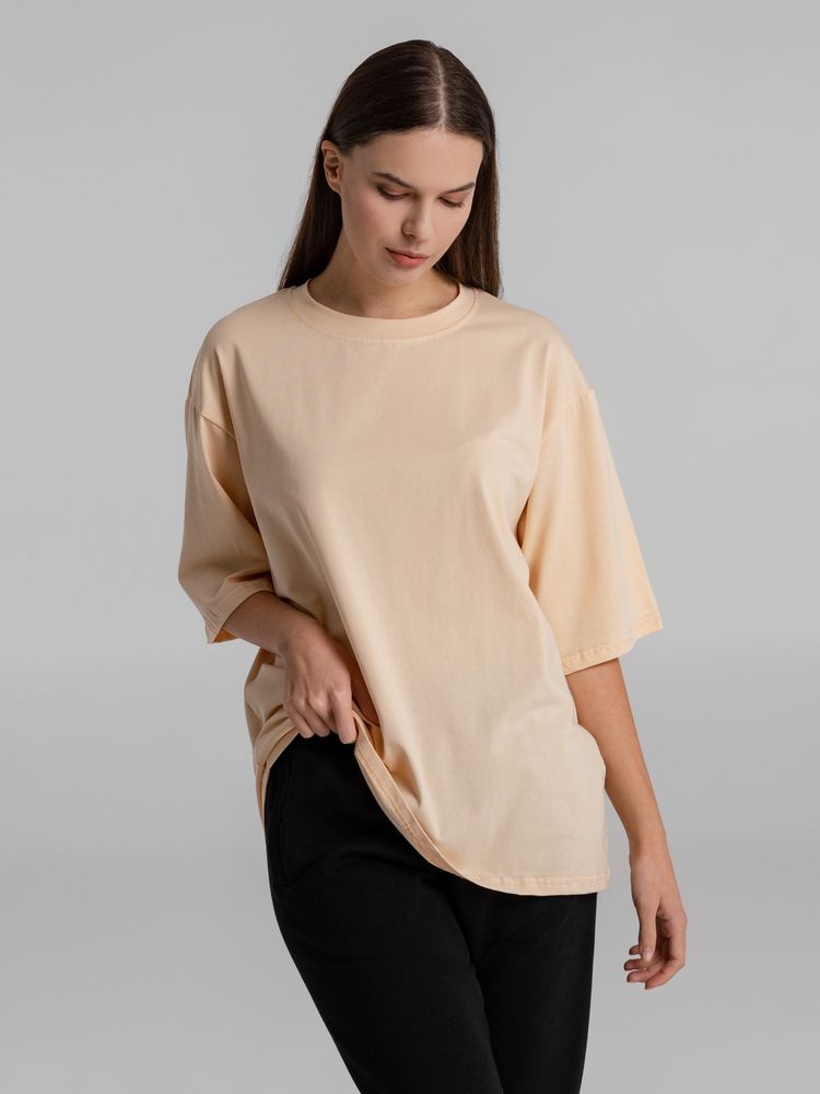 Футболка оверсайз Slope, бежевая / Миниатюра WWW (1000)