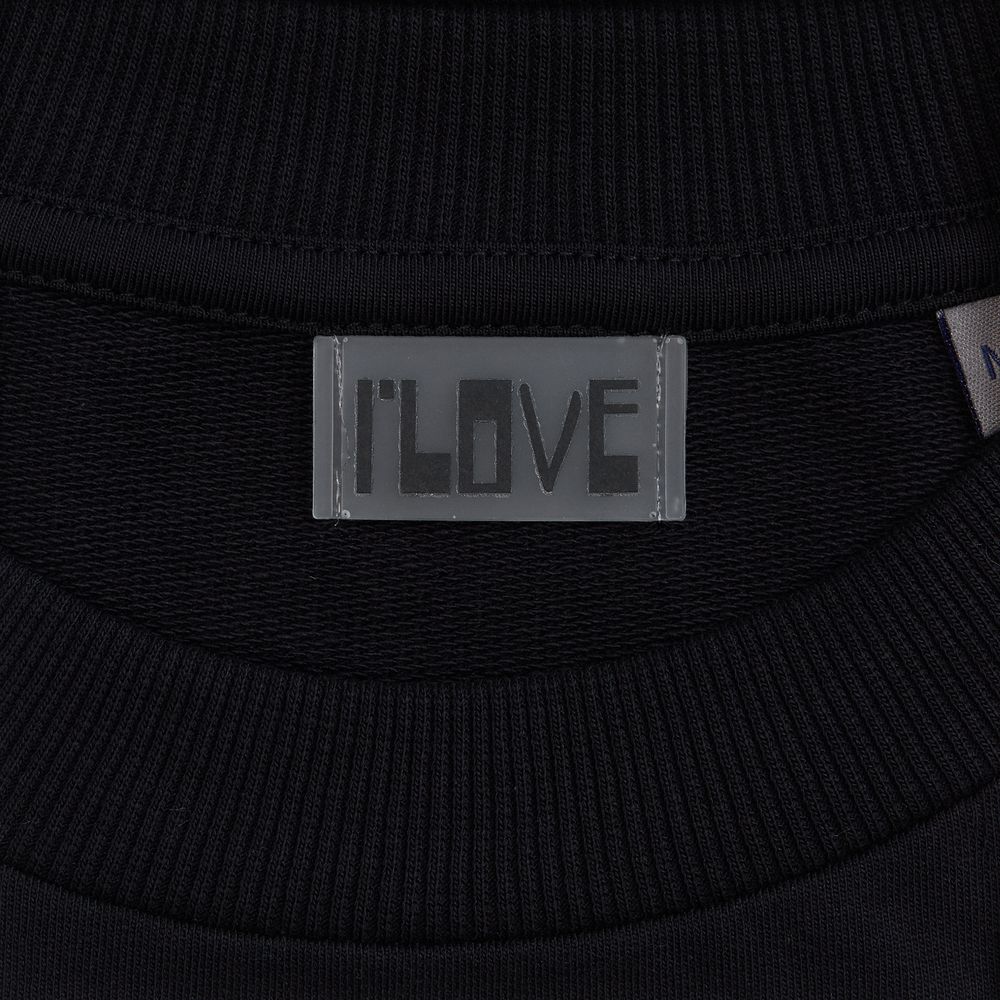 Футболка оверсайз с двойным рукавом Kosmos, черная / Миниатюра нанесения (1000)