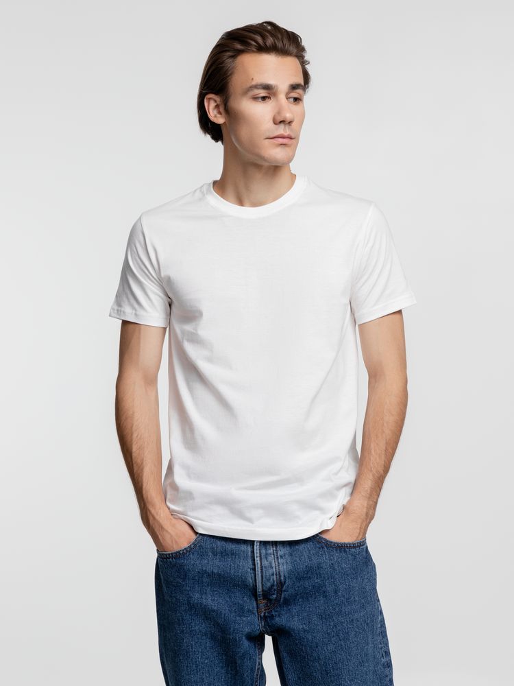 Футболка унисекс T-Bolka 160, белая (теплый оттенок) / Миниатюра WWW (1000)