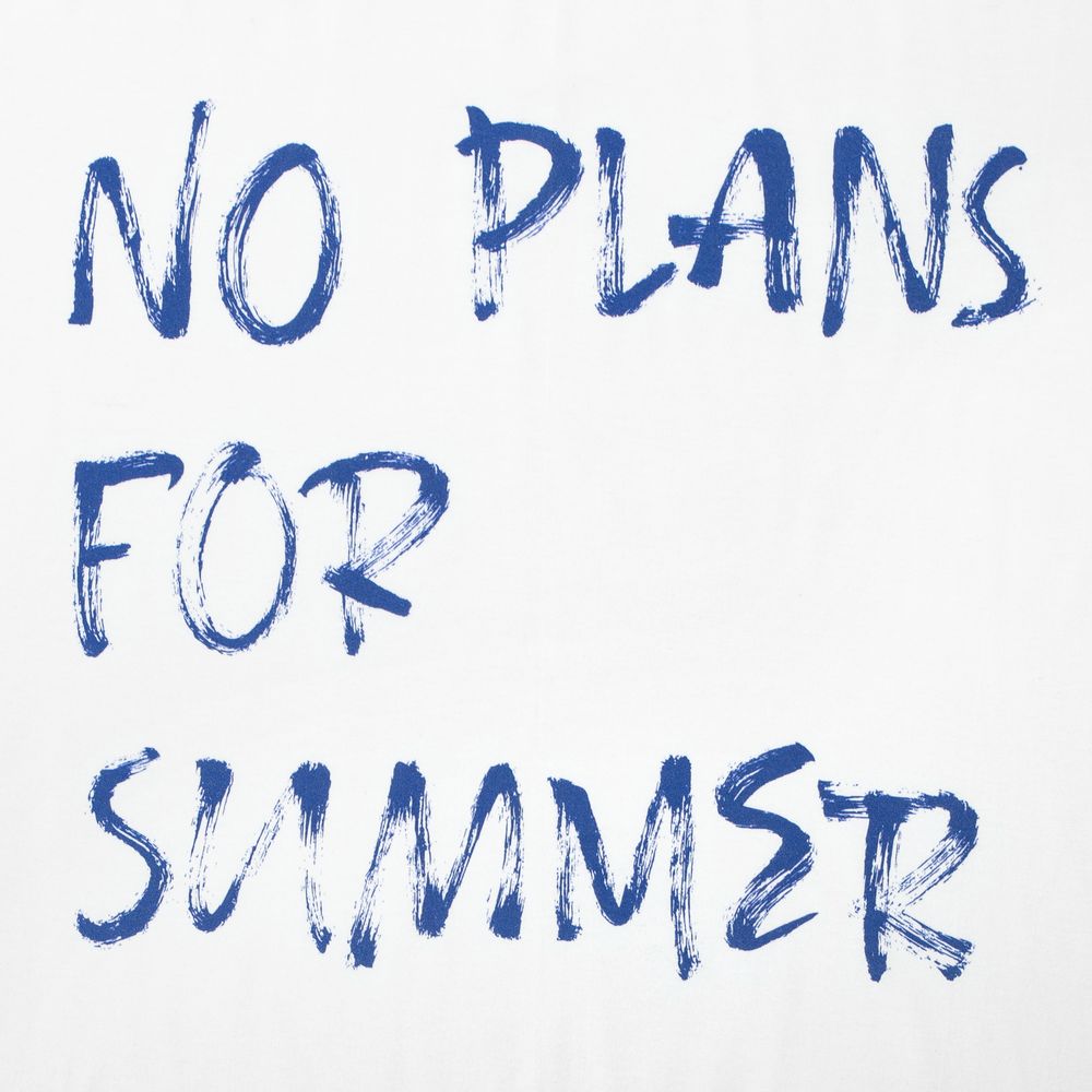 Футболка No Plans For Summer, белая / Миниатюра WWW (1000)