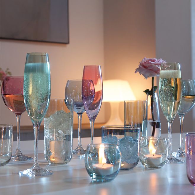 Набор из 4 бокалов для вина Polka, пастельный / Миниатюра WWW (1000)