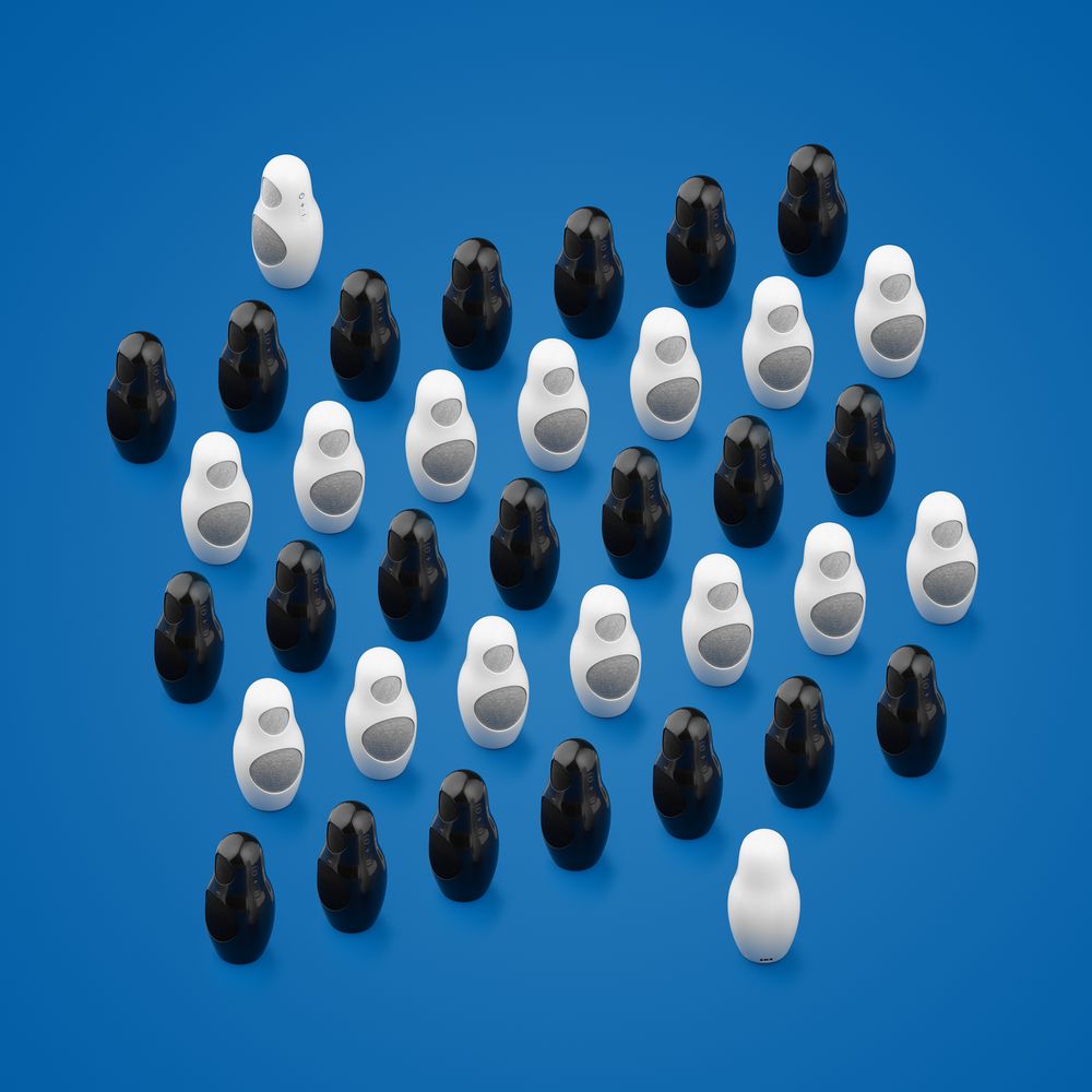 Беспроводная колонка Repeat с аккумулятором 4000 мАч, синяя / Миниатюра WWW (1000)