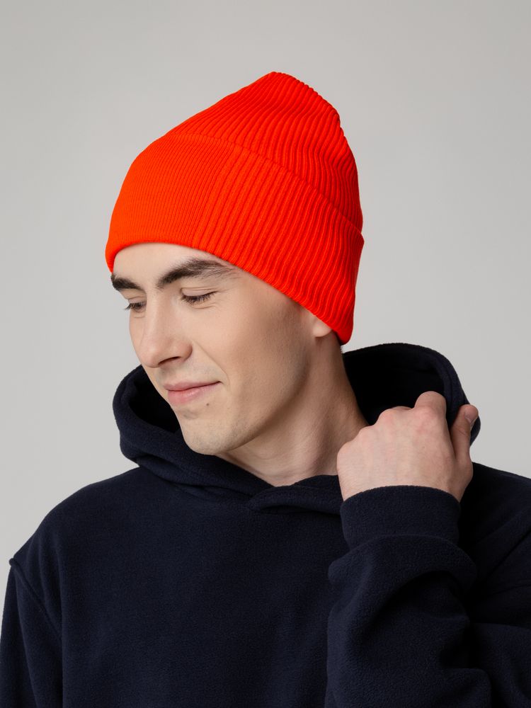 Шапка Real Rib, красно-оранжевая / Миниатюра WWW (1000)