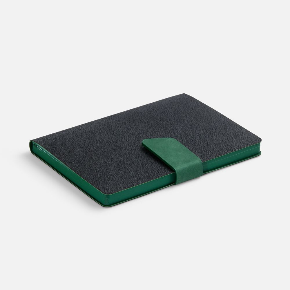 Ежедневник Boom, недатированный, черный с зеленым / Миниатюра WWW (1000)