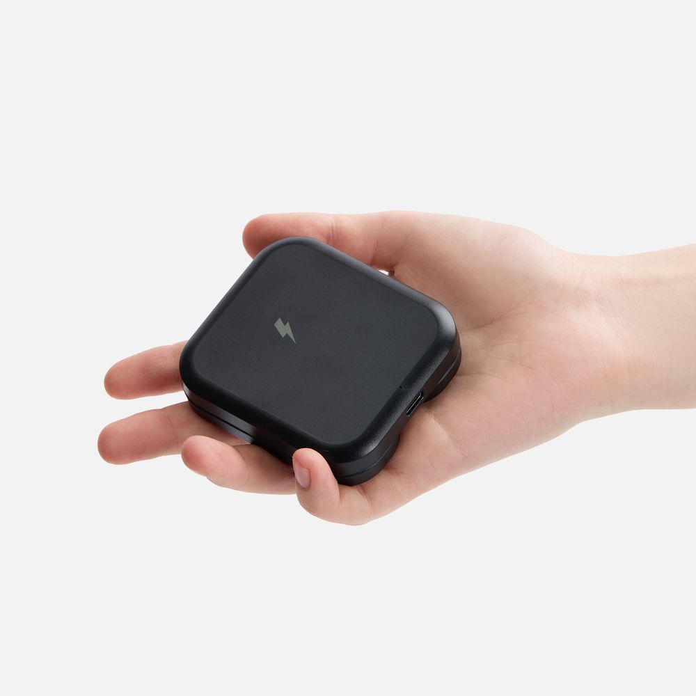 Складная станция беспроводной зарядки Trilogic, черная / Миниатюра WWW (1000)