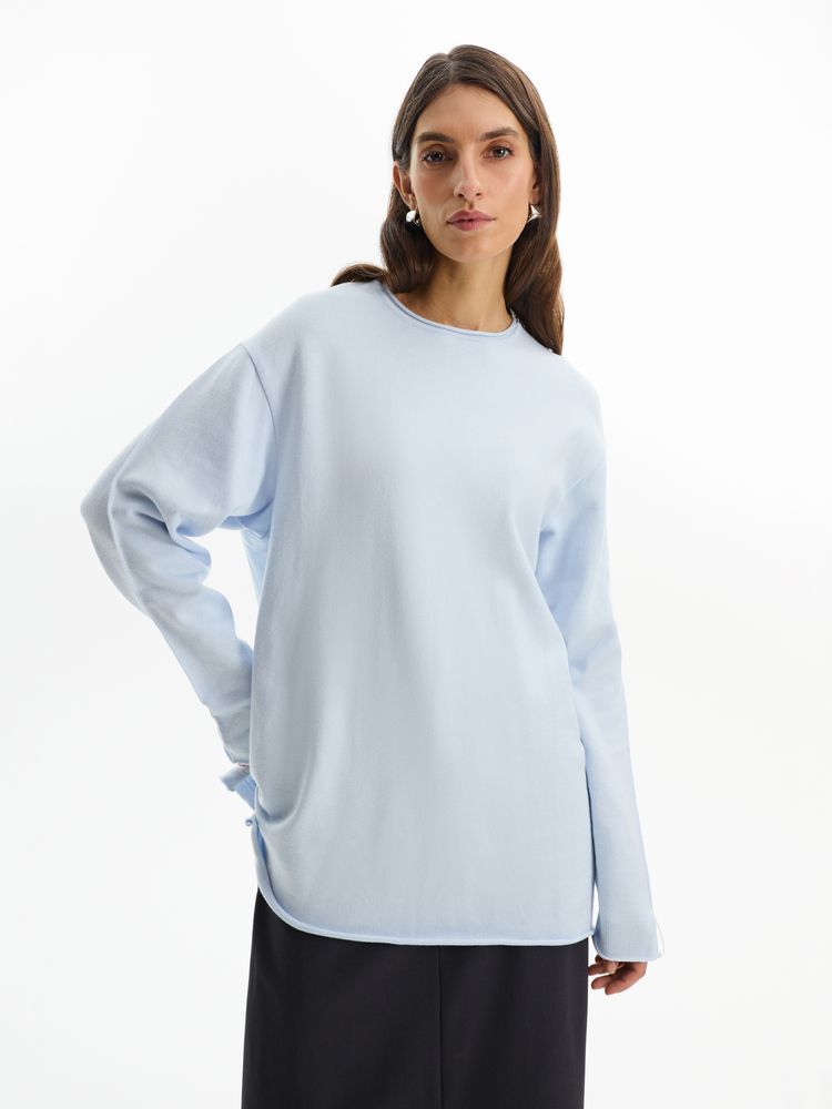 Лонгслив унисекс Siluetti Fuori, светло-голубой / Миниатюра WWW (1000)