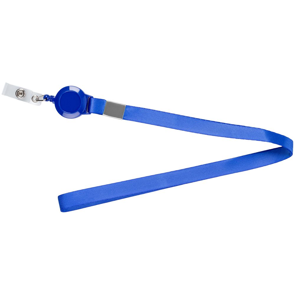 Карман для бейджа Rover с лентой и ретрактором, синий / Миниатюра WWW (1000)