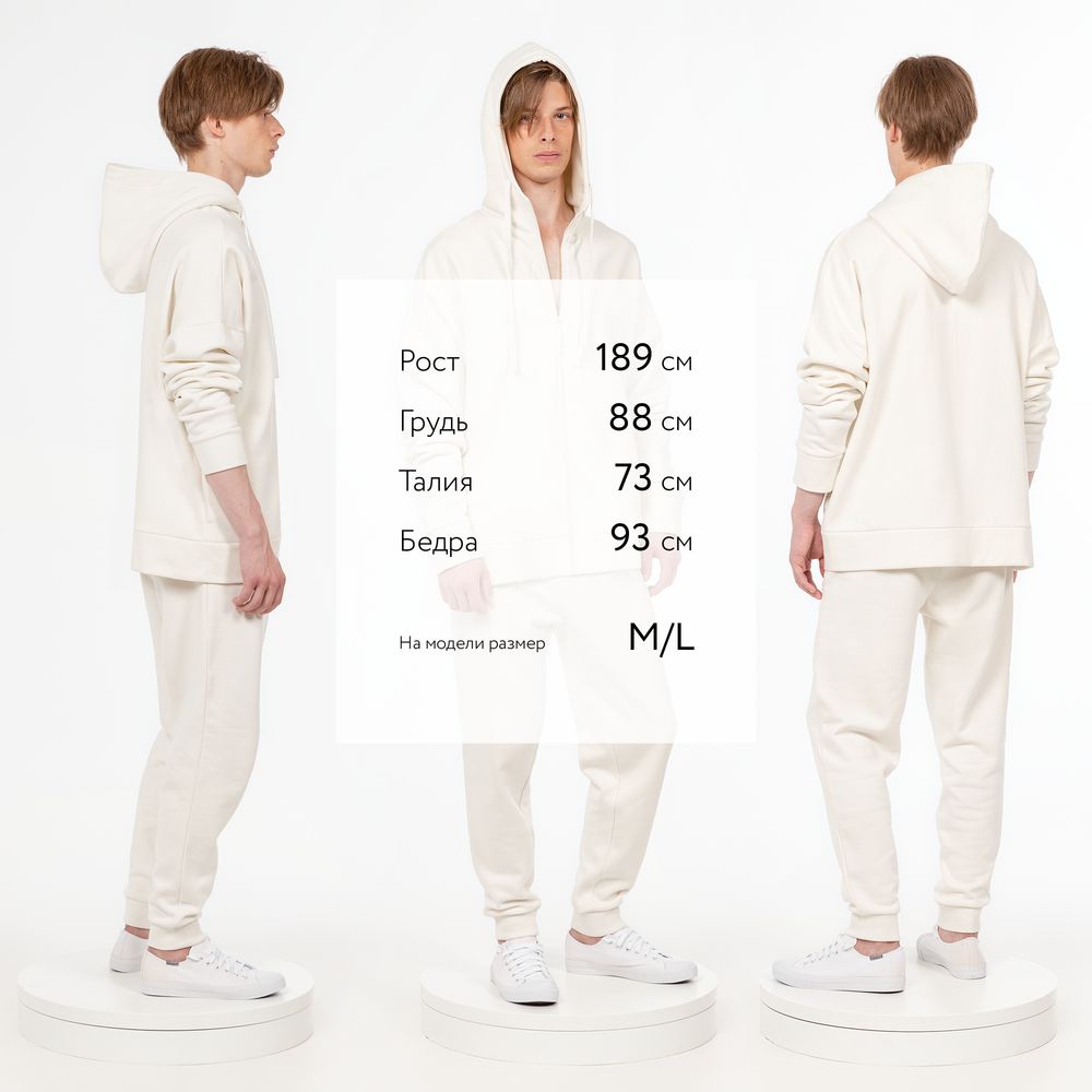 Толстовка унисекс H3, молочно-белая / Миниатюра WWW (1000)