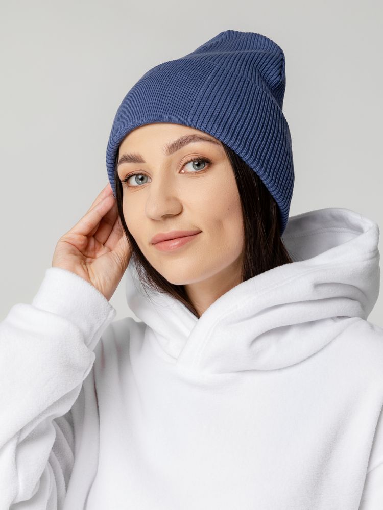 Шапка Real Rib, синяя (джинс) / Миниатюра WWW (1000)