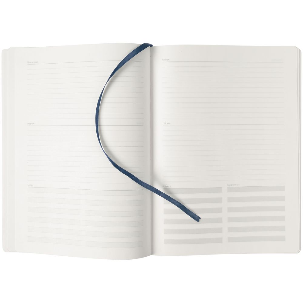 Еженедельник Shall Maxi, недатированный, синий / Миниатюра WWW (1000)