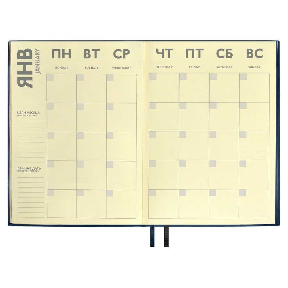 Ежедневник Avila, недатированный, синий / Миниатюра WWW (1000)