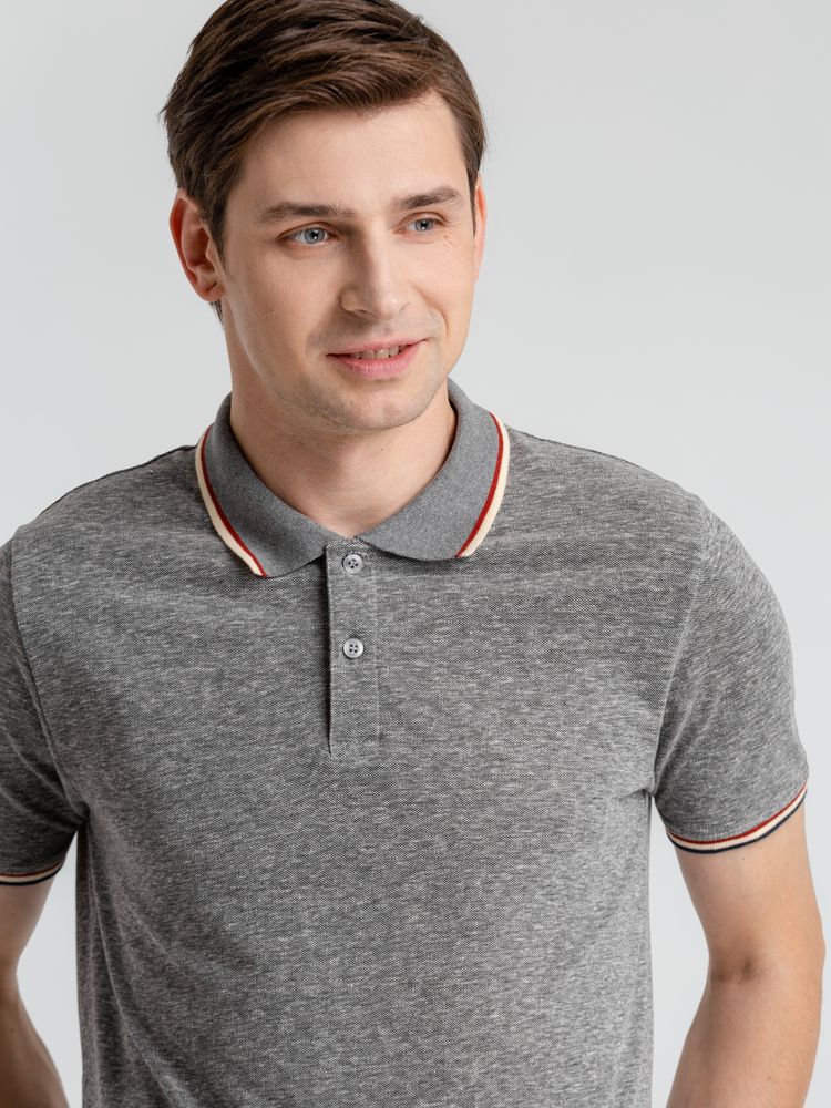 Рубашка поло мужская Paname Men, черный меланж / Миниатюра WWW (1000)