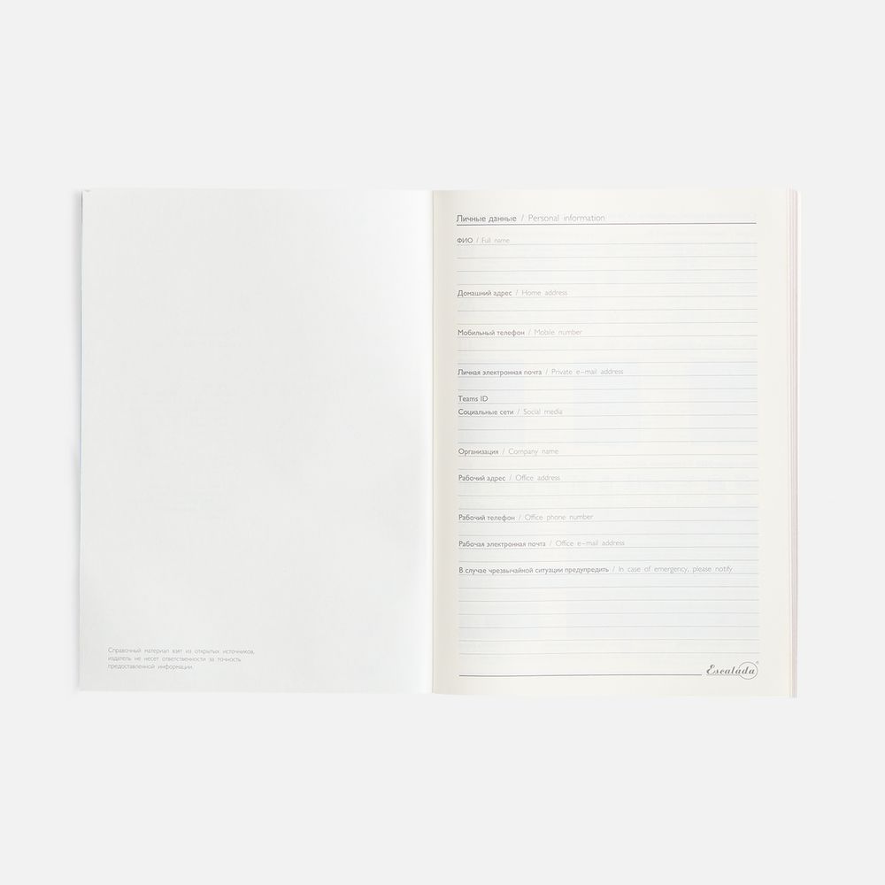 Ежедневник Repute, недатированный, синий / Миниатюра WWW (1000)