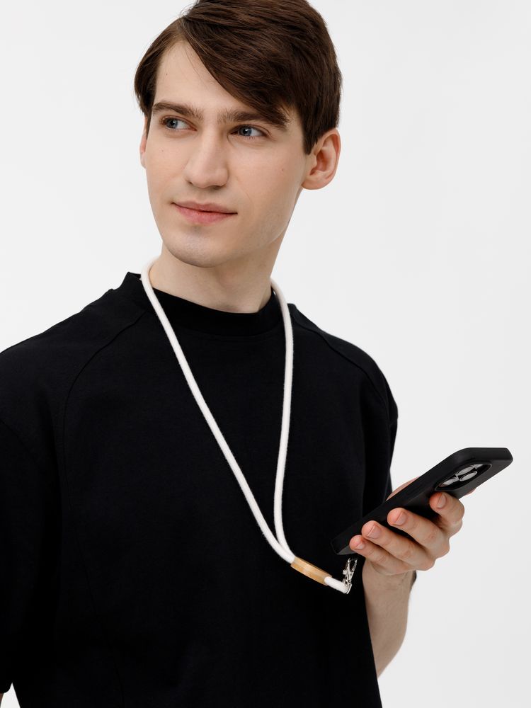 Шнурок для бейджа Tube Wood, белый / Миниатюра WWW (1000)