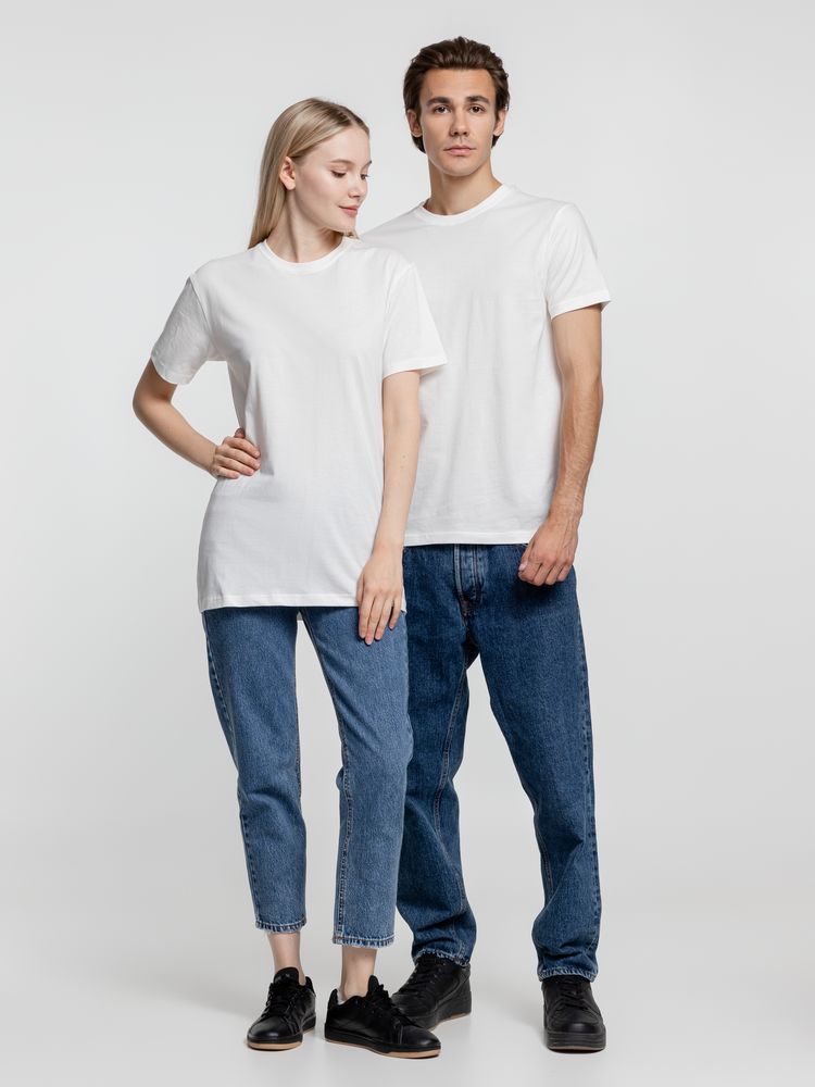 Футболка унисекс T-Bolka 160, белая (теплый оттенок) / Миниатюра WWW (1000)