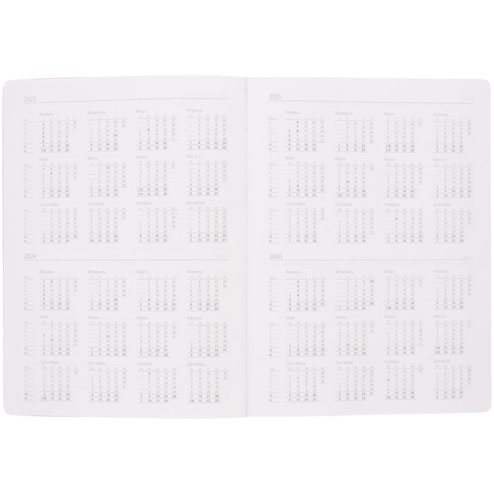 Еженедельник Lucky, недатированный, серый / Миниатюра WWW (1000)