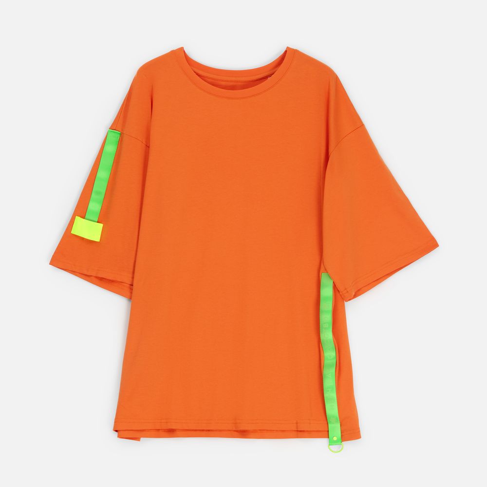 Футболка унисекс оверсайз Street Vibes, оранжевая / Миниатюра нанесения (1000)