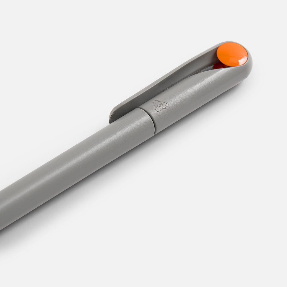 Ручка шариковая Prodir DS1 TMM Dot, серая с оранжевым / Миниатюра WWW (1000)