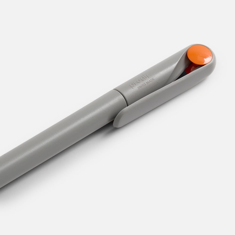 Ручка шариковая Prodir DS1 TMM Dot, серая с оранжевым / Миниатюра WWW (1000)