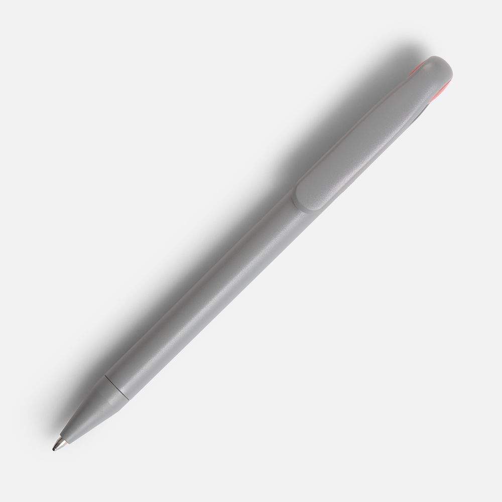 Ручка шариковая Prodir DS1 TMM Dot, серая с красным / Миниатюра WWW (1000)