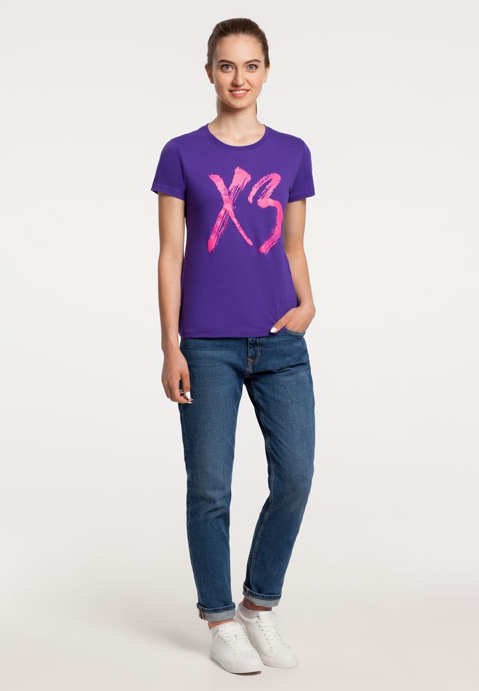 Футболка женская «ХЗ», фиолетовая / Миниатюра WWW (1000)