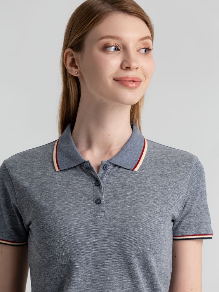 Рубашка поло женская Paname Women, голубой меланж / Миниатюра WWW (1000)