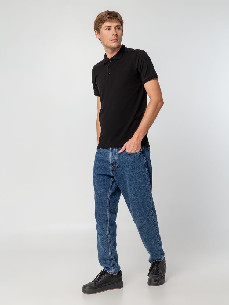 Рубашка поло мужская Virma Stretch, черная / Миниатюра WWW (1000)