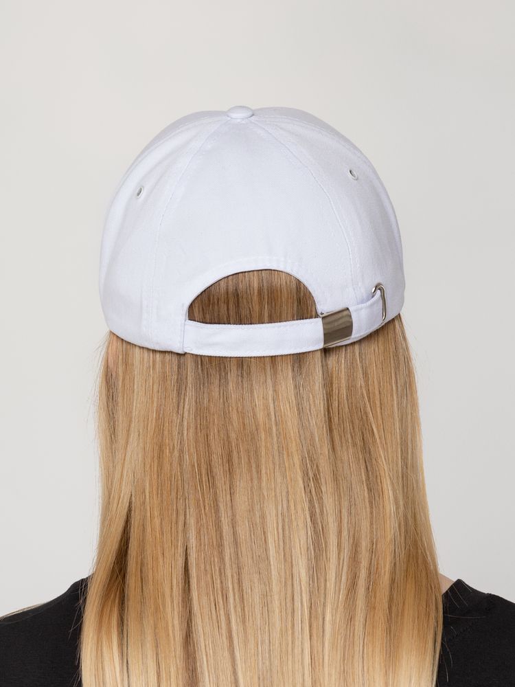 Бейсболка Canopy, белая с темно-синим кантом / Миниатюра WWW (1000)