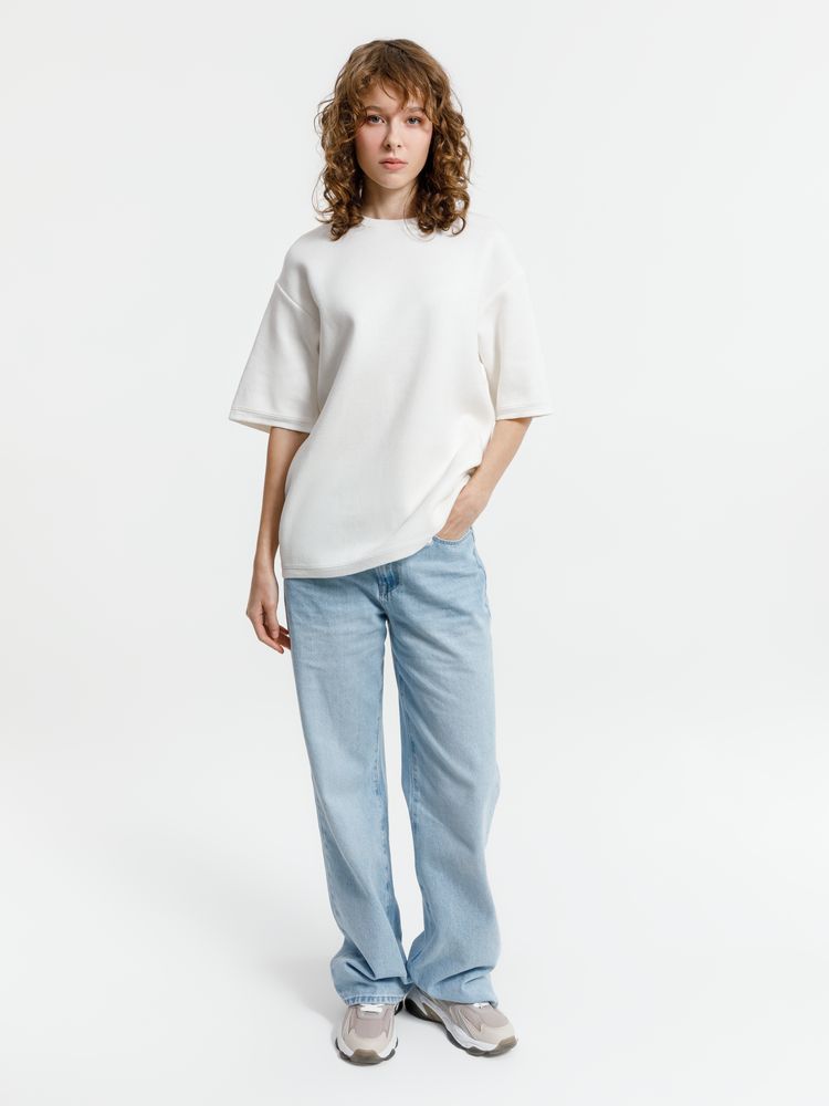 Джемпер с коротким рукавом Siluetti Volumica, молочно-белый / Миниатюра WWW (1000)