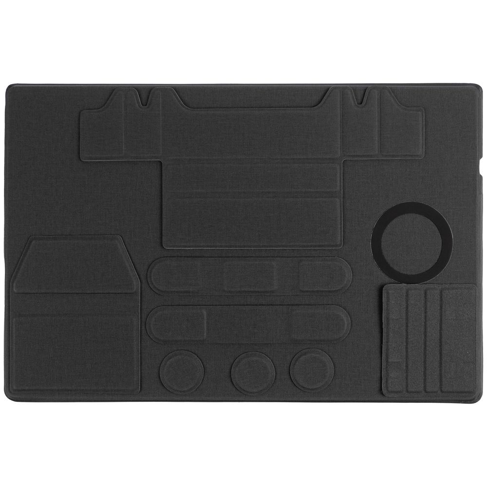 Настольный органайзер с беспроводной зарядкой Oiro, черный / Миниатюра WWW (1000)