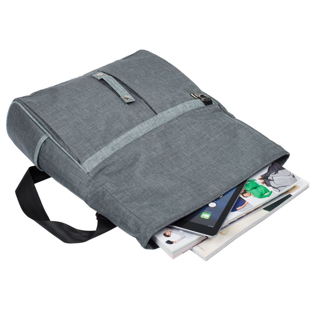 Сумка для ноутбука 2 в 1 twoFold, серая с темно-серым / Миниатюра WWW (1000)