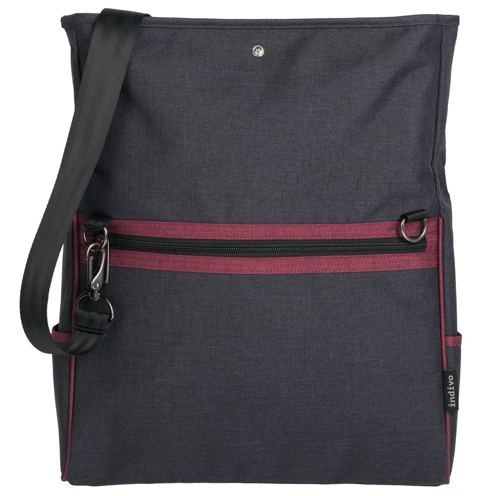 Сумка для ноутбука 2 в 1 twoFold, серая с бордовым / Миниатюра WWW (1000)