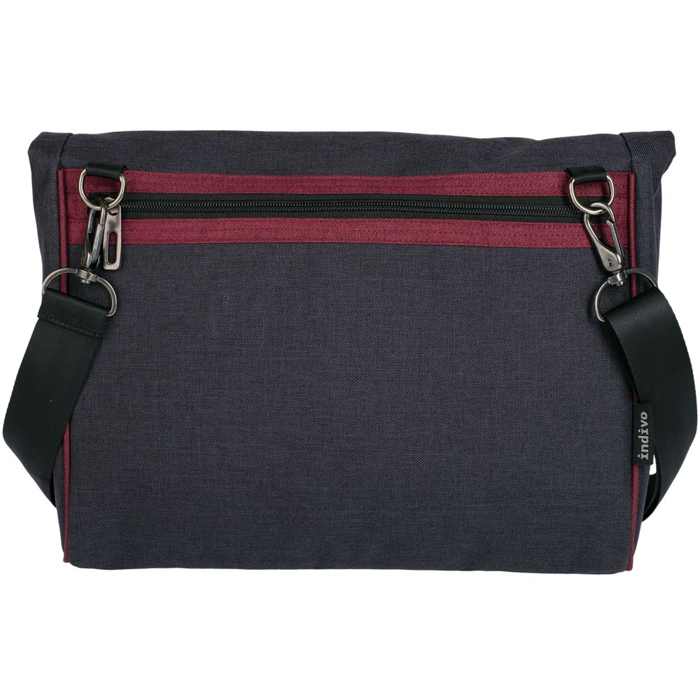 Сумка для ноутбука 2 в 1 twoFold, серая с бордовым / Миниатюра WWW (1000)