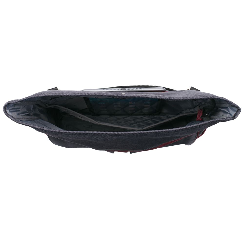 Сумка для ноутбука 2 в 1 twoFold, серая с бордовым / Миниатюра WWW (1000)