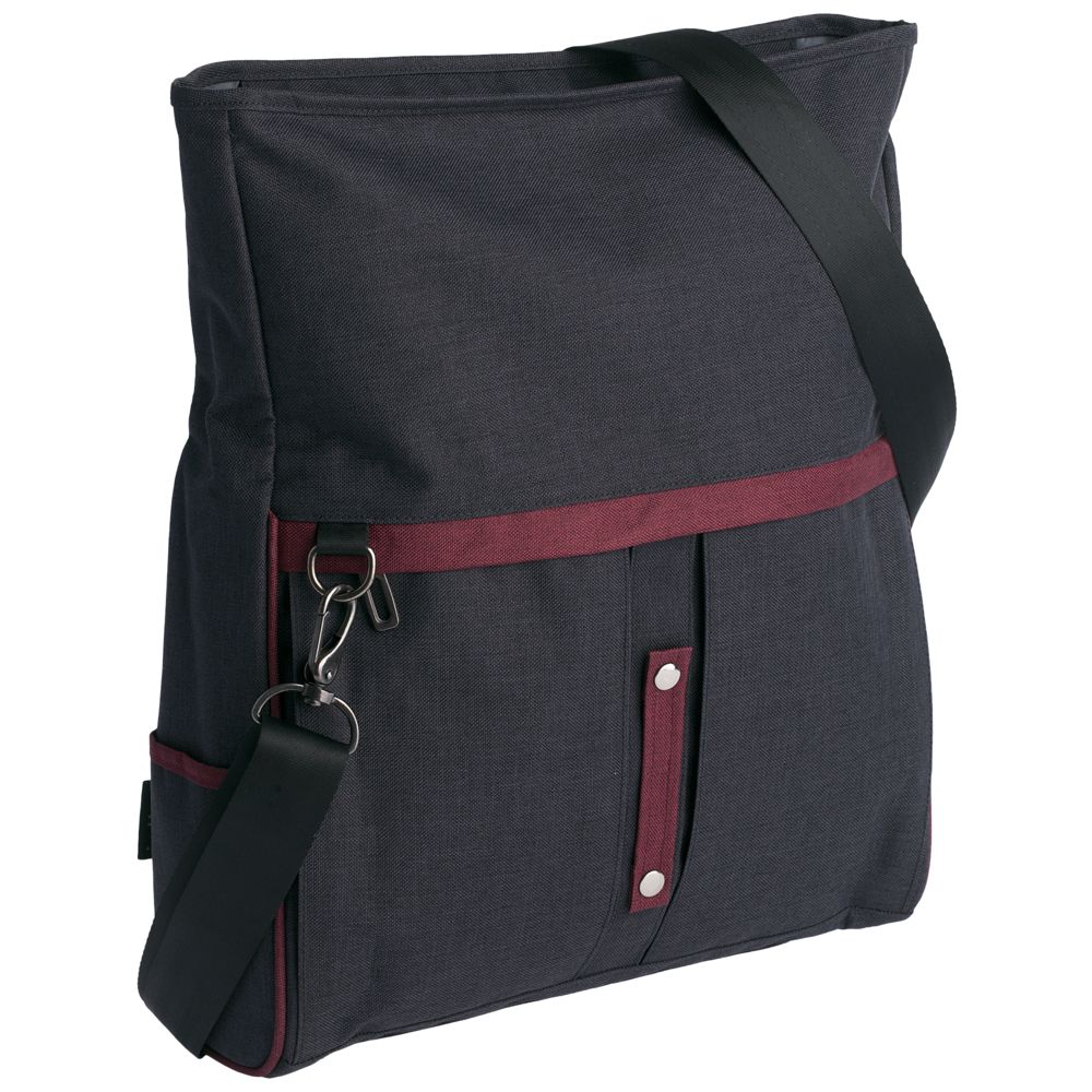 Сумка для ноутбука 2 в 1 twoFold, серая с бордовым / Миниатюра WWW (1000)